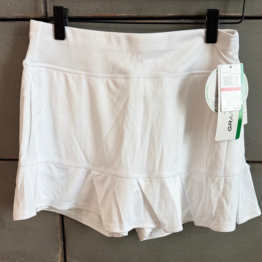 White Women's Tennis Skort with Flounce Hem size XS